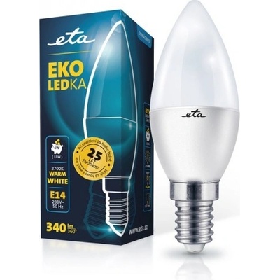 ETA EKO LEDka sviečka 4W, E14, teplá biela ETAC37W4WW01
