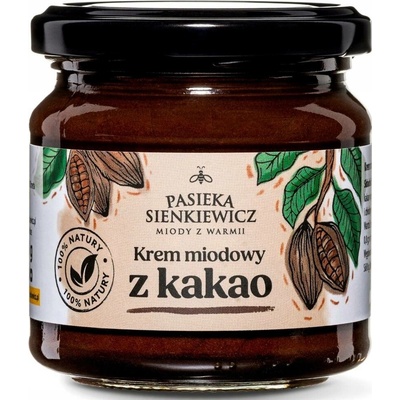 PŘÍRODNÍ MED S KAKAEM 240G KRÉMOVÝ MED PASIEKA SIENKIEWICZ
