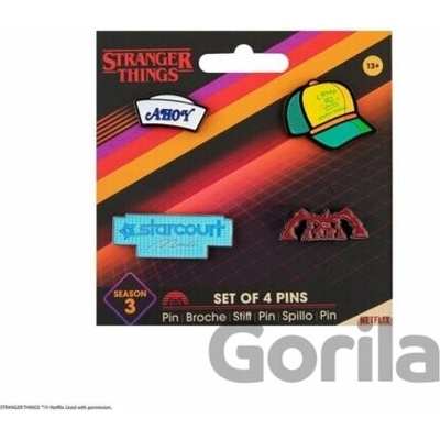 Stranger Things Pins 4-Pack Season 3