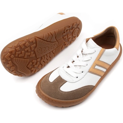 Froddo dámske kožené barefoot topánky froddo f-motion laces white/yellow