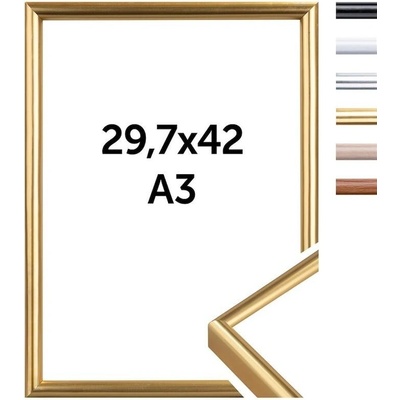 Doerr NEW YORK Gold 29,7x42cm, A3 fotorám (pasparta na 21x29,7cm, A4) – Zboží Živě