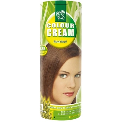 HennaPlus Colour Cream prírodná krémová farba na vlasy 6.35 Hazelnut - oříšková 60 ml