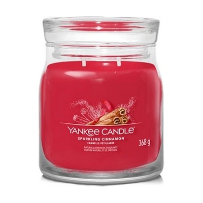 Yankee Candle Sparkling Cinnamon подписана свещ средна 368 гр