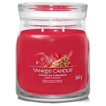 Yankee Candle Sparkling Cinnamon подписана свещ средна 368 гр