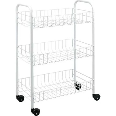 STIDI ЕТАЖЕРКА НА КОЛЕЛЦА siena-3 нива ПВЦ 41х23х63см (34.06.33)