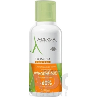 A-Derma Exomega Control emolienčný krém "proti škrabaniu" 2 x 400 ml darčeková sada