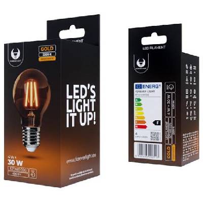 LED žárovka Forever E27 A60 4W COG gold teplá bílá (2200K)