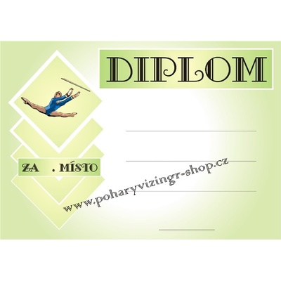 VIZINGR Gymnastika diplom A4 č.2