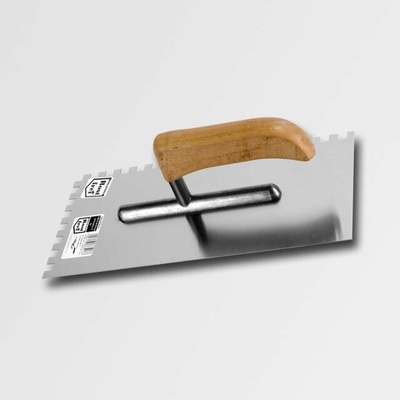 XTLINE XT-ZN31111 Hladítko hliníkové zubové s dřevěnou rukojetí 270x127mm, zuby 6 mm STAVTOOL