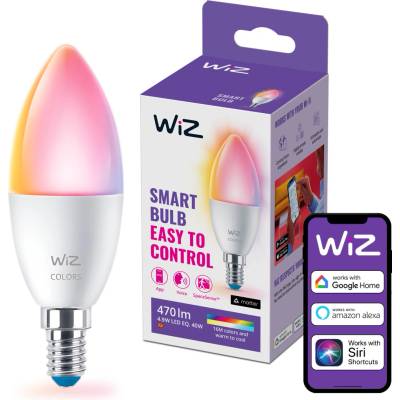 WiZ LED RGBW Stmievateľná žiarovka C37 E14/4,9W/230V 2200-6500K CRI 90 Wi-Fi -WiZ WI0008