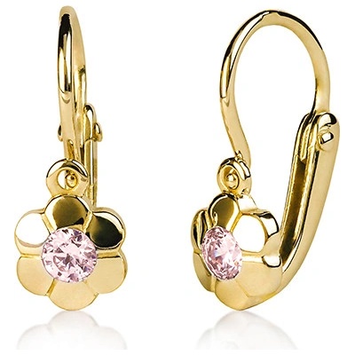 Luxur dětské Olivia žluté zlato a růžové zirkony 1130927-0-0-78