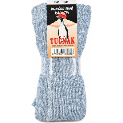 Tučniak detské melírované pančuchy Modrá