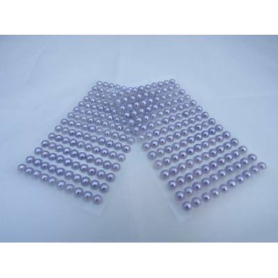 Samolepiace perličky 6 mm svetlofialové