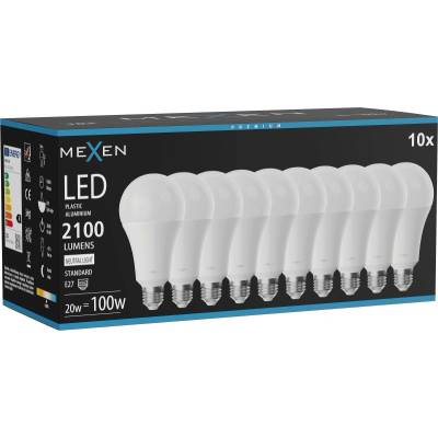Mexen Nova 10x LED крушка E27, A70, 20W, Неутрална - 4000K, 2100 lm - L100-E27-2040-01x10 (L100-E27-2040-01x10)