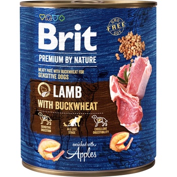 Brit Premium by Nature Агнешко с елда 800г