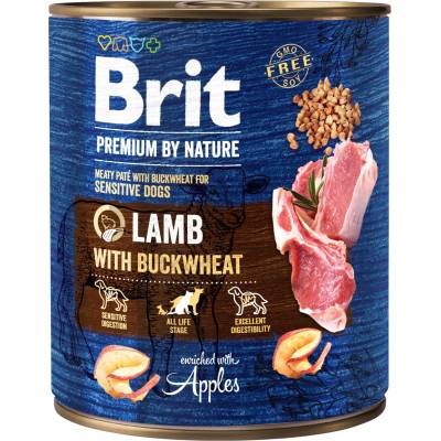 Brit Premium by Nature Агнешко с елда 800г