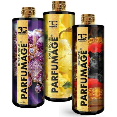 Dedra PARFUMAGE Parfém na praní a úklid IMPERIAL VIOLET & SAMETOVÁ HRUŠKA & RED VELVET 3 x 500 ml