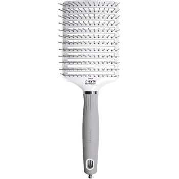 Olivia Garden Expert Care Vent Nylon Brisles White & Grey Large