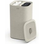 Joseph Joseph Tota 60 Liter Laundry Sorting Basket with Lid, 2 Removable Laundry Bags with Handles, Ecru Beige - 50019