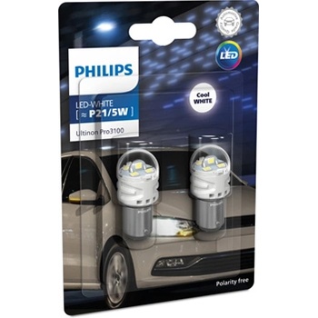 Philips Крушка, LED, стоп светлини / габарити PHILIPS P21/5W, 12V, 2, 4/0, 48W, 6000K, 200lm, 2 бр