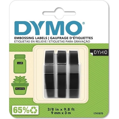 Páska Dymo 3D, 9 mm x 3 m, černá, 1 blistr / 3 ks, S0847730