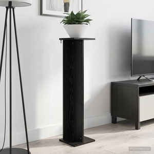 vidaXL Стойка за растения Черен дъб 25 x 25, 5 x 100, 5 см (899628)