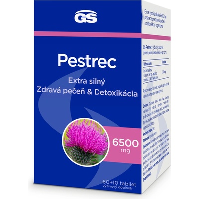 GS Pestrec mariánsky 6500 mg 60 + 10 tabliet