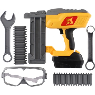 Teddies Pistole na hřebíky plast 21x18cm s doplňky na baterie se zvukem