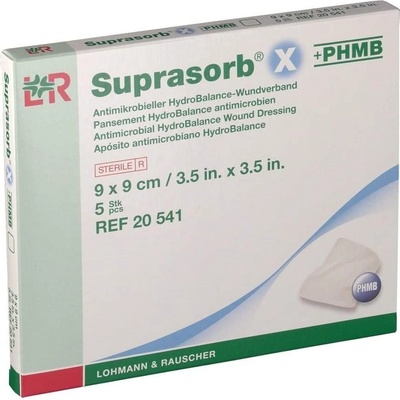 Suprasorb Komprese sterilní X+PHMB 9 cm x 9 cm .5 ks