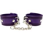 Rouge Leather Wrist Cuffs Purple