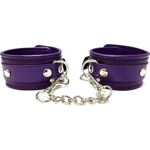 Rouge Leather Wrist Cuffs Purple