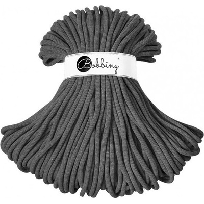 Bobbiny bavlněná šňůra JUMBO 9mm charcoal