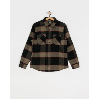 Brixton Bowery Flannel Ls heather grey charcoal