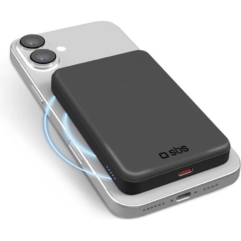 Image 1 of SBS Външна батерия /power bank/ SBS 99135, 5000mAh, безжично зареждане MagSafe, 1x USB-C, 15W, черна (V99135)