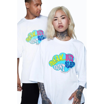 Hype Тениска Hype Men's Don't Sleep Regular Fit T-Shirt - White