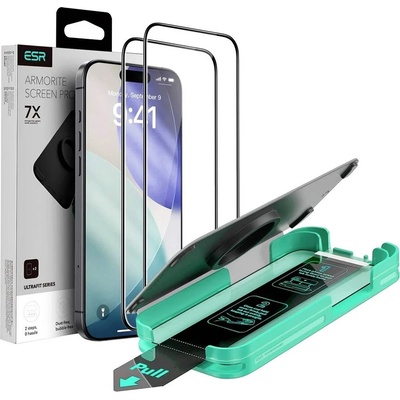 ESR Протектор за iPhone 17 Air - ESR Armorite Screen Protector UltraFit (2 pack) - Черен