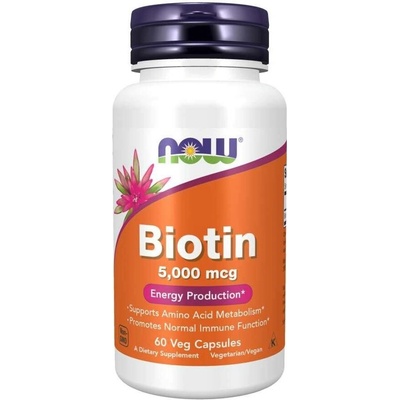 Now Foods Biotin 5000 mcg 60 veg kapsúl
