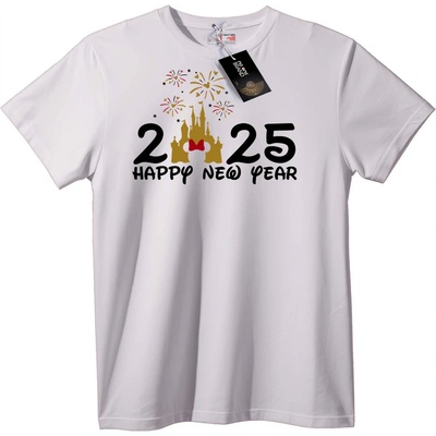 NOONEBRAND Тениска Замък Нова Година 2025 - L, White