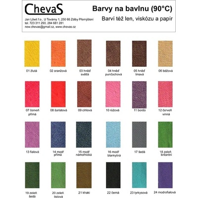 Chevas barva na bavlnu č.01 žlutá 20g – Zbozi.Blesk.cz