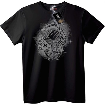 NOONEBRAND Тениска Астронавт Bitcoin - 2XL, White