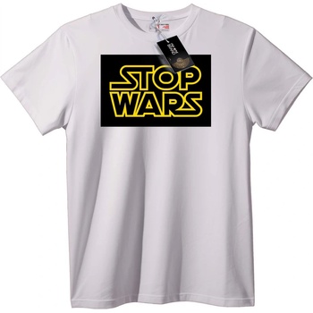 NOONEBRAND Тениска Спрете Войните - 2XL, White