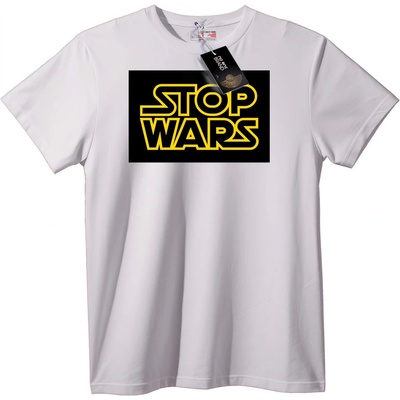 NOONEBRAND Тениска Спрете Войните - 2XL, White