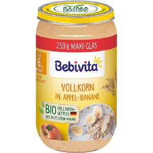 Bebivita БИО пълнозърнеста каша ябълка и банан 250г