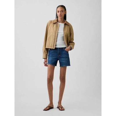 GAP džínové šortky Mid Rise Soft tmavomodrá
