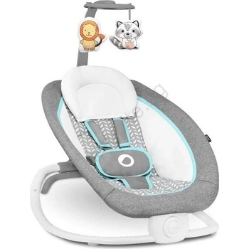 Lionelo - Вибрираща бебешка люлка с мелодия PASCAL 2xAA сив/тюркоаз (LN0168)