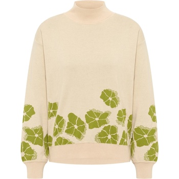 Tranquillo Дамски пуловер Tranquillo Women's Gemütlicher Strickpullover Jumper - Sand Flowers (117-3365-0214)