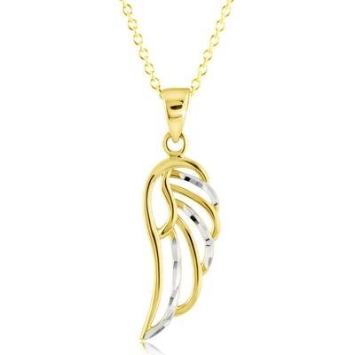 Gemmax Zlatý řetízek s andělským křídlem GUSCN-21991-36261