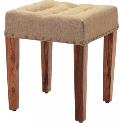indickynabytek.cz - Taburet s potahem 40x45x40 z indického masivu palisandr / sheesham