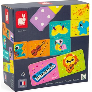Janod Настолна игра Dominoes Musical Instruments - Детска (J02623)