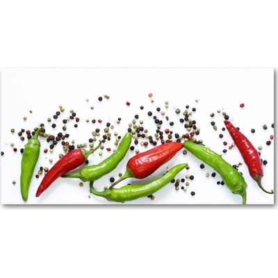 Foto obraz sklo tvrzené chilli papričky 100x50 cm